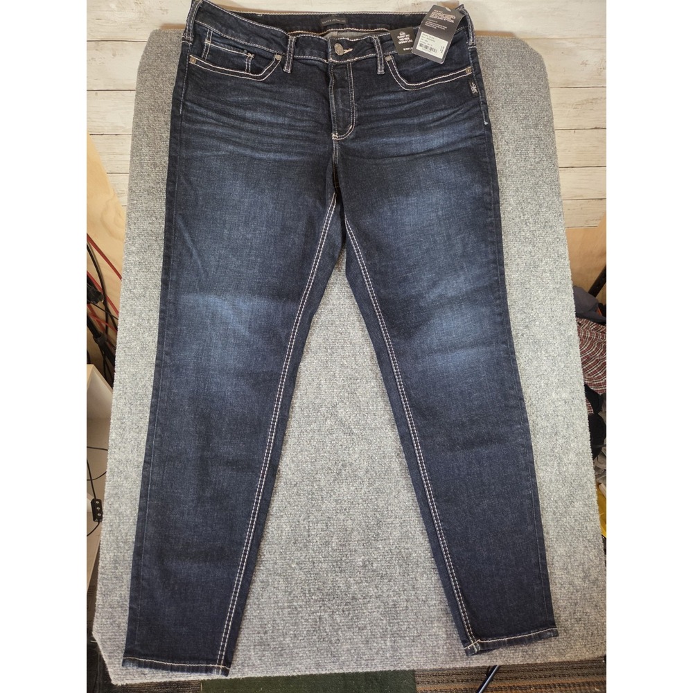 Silver Jeans Suki Skinny Women 18W L29 Curvy Fit Dark Indigo Jeans W93136SDK462